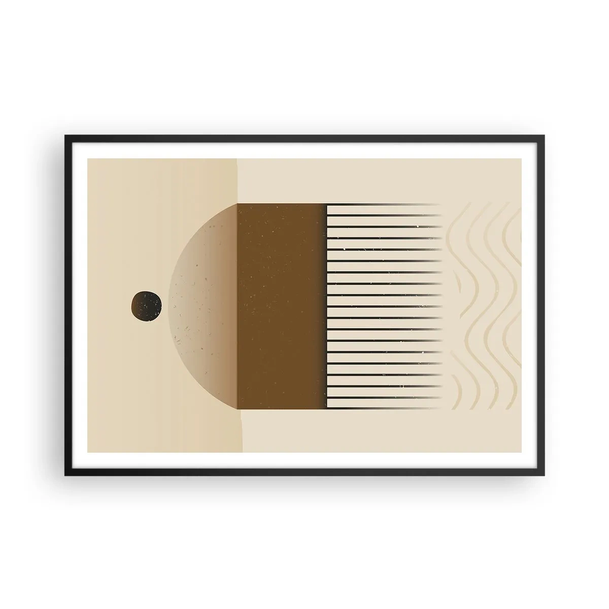 Pôster com moldura preta - Diferentes estados - 100x70 cm