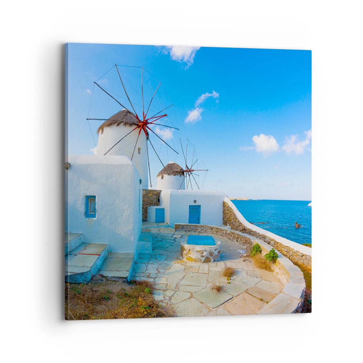 Quadro em tela - Vento azul do mar - 70x70 cm