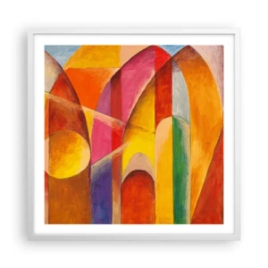 Pôster em moldura branca - Catedral do Sol - 60x60 cm