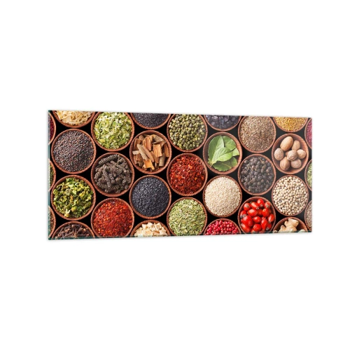 Quadro em vidro - Todos os sabores do mundo - 120x50 cm