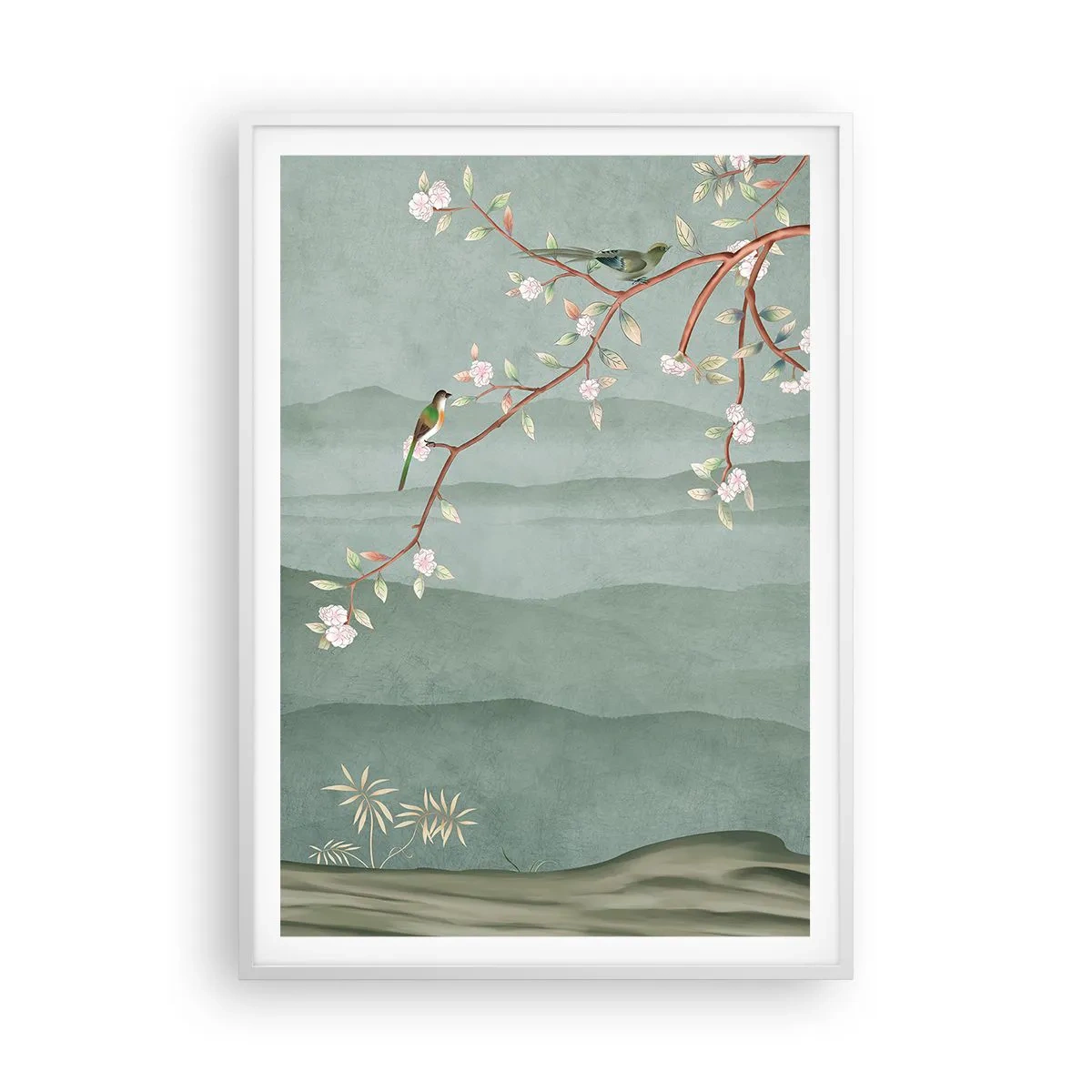 Pôster em moldura branca - Primavera, oh, és tu - 70x100 cm