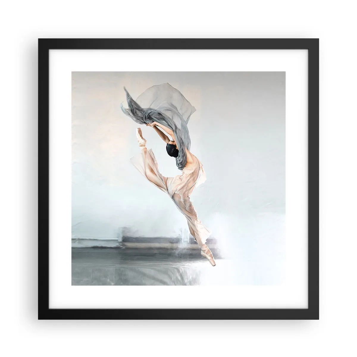 Pôster com moldura preta - Na exultação da dança - 40x40 cm