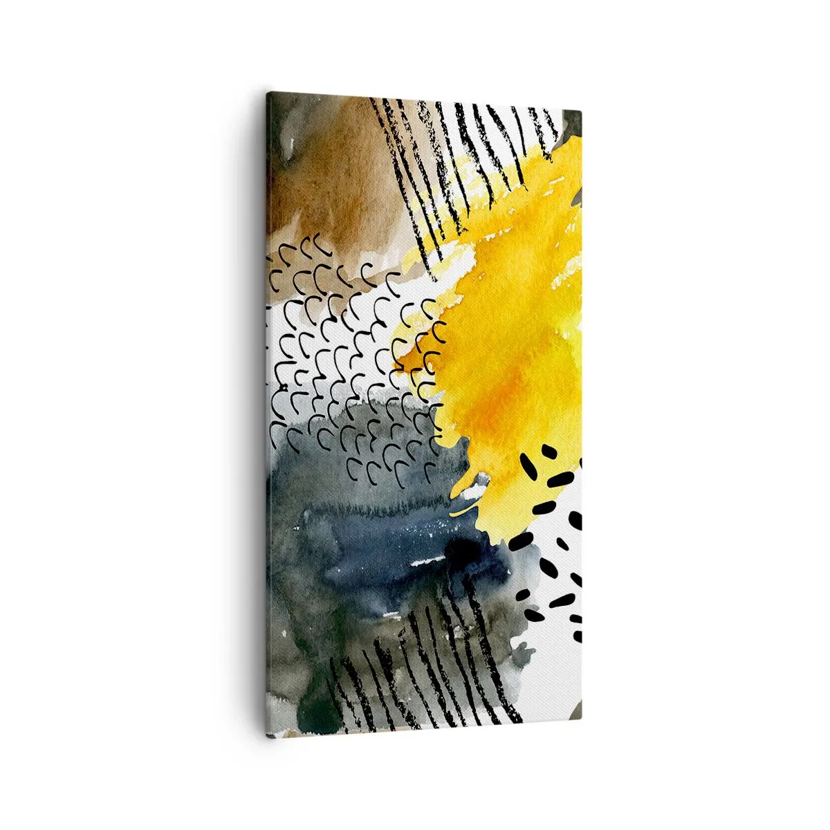 Quadro em tela - Reunião dos elementos da natureza - 55x100 cm