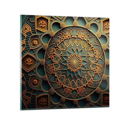 Quadro em vidro - Em uma atmosfera árabe - 60x60 cm
