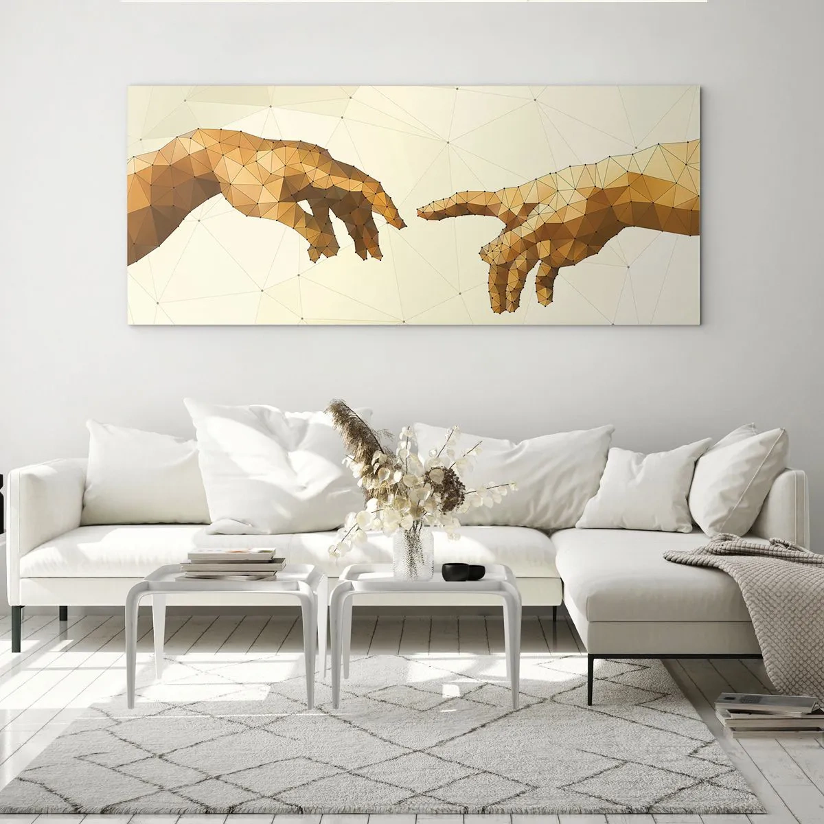 Quadro em vidro - Geometria divina - 160x50 cm