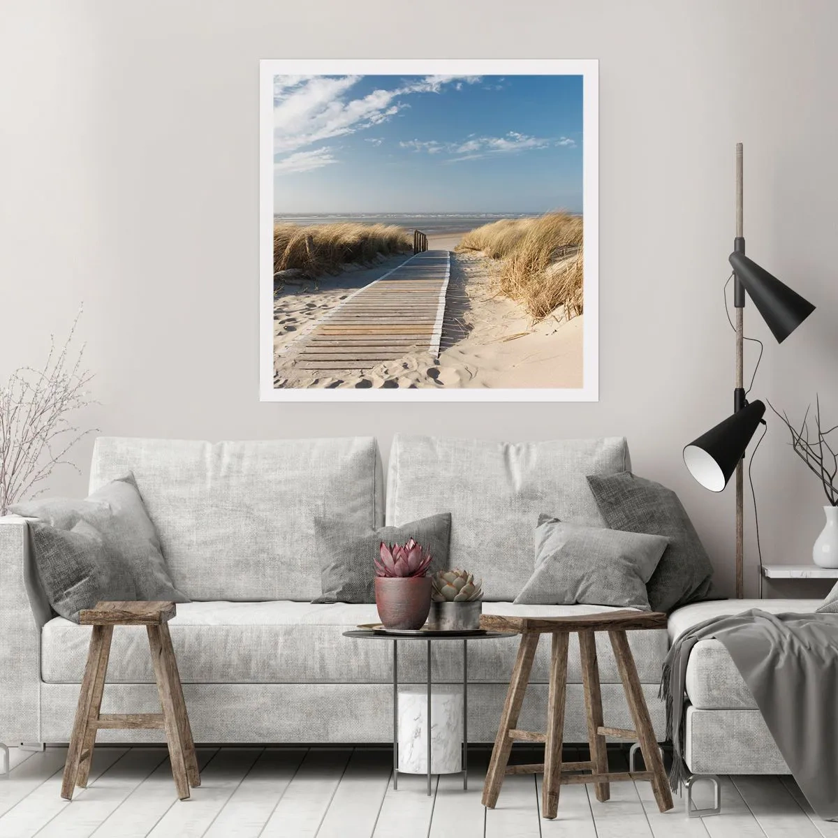 Pôster - Atrás da duna, ao som da relva - 40x40 cm