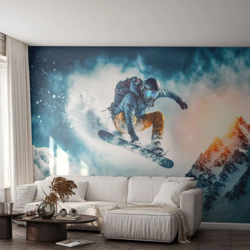 Papel de Parede Autocolante Deluxe Sticker - Emoções extremas - Snowboard, Esporte, Inverno - 200x140 cm