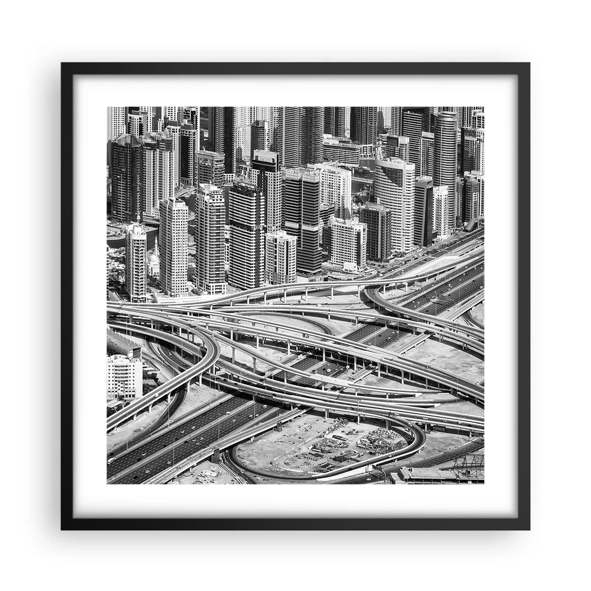 Pôster com moldura preta - Dubai – uma cidade impossível - 50x50 cm