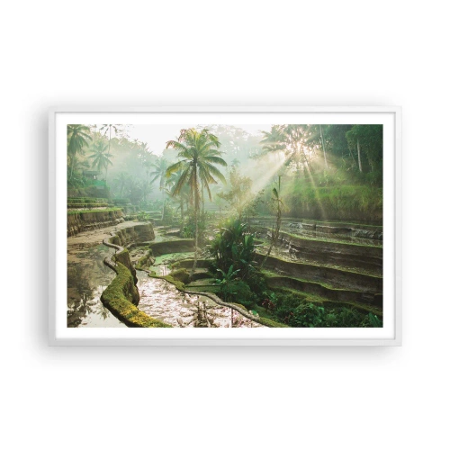 Pôster em moldura branca - Crescer ao sol - 91x61 cm