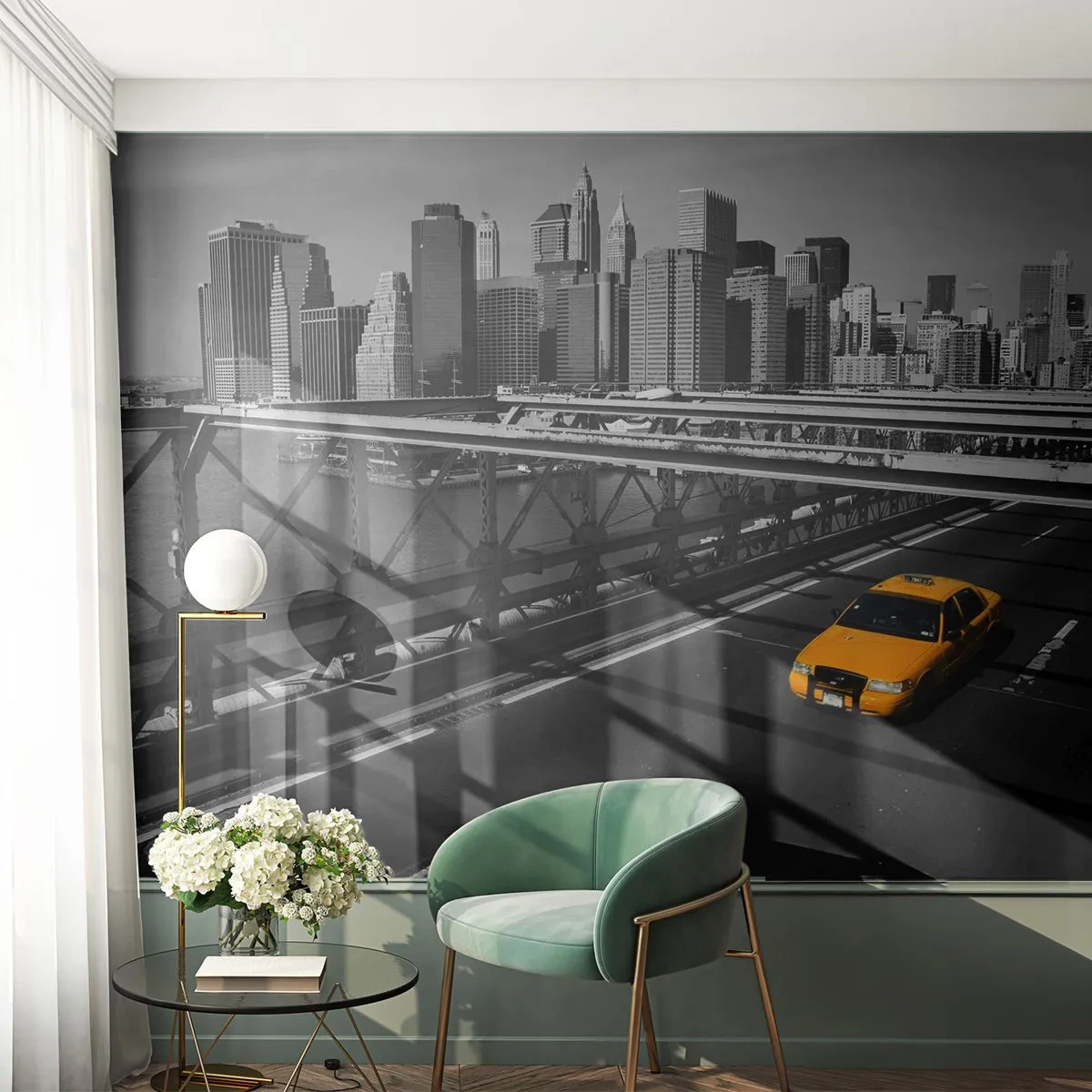 Papel de Parede Premium Canvas - A cor da cidade grande - Cidade, Nova Iorque, Arquitetura - 250x175 cm