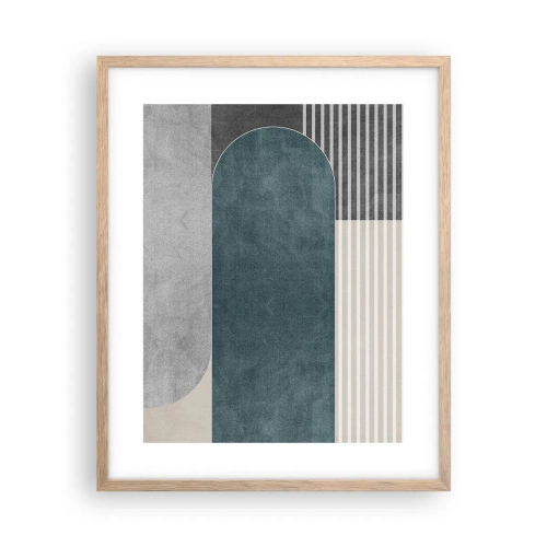 Pôster com moldura de carvalho claro - Composição ao nível - 40x50 cm
