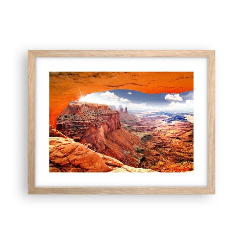 Pôster com moldura de carvalho claro - Esculpido pela própria natureza - 40x30 cm