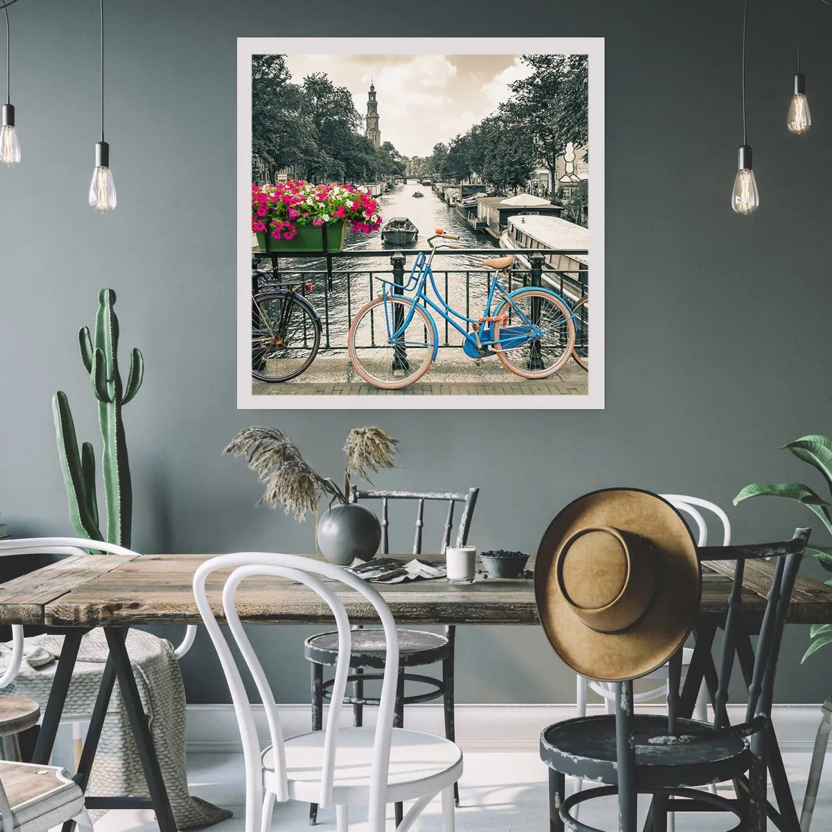 Pôster - Cores da rua de Amsterdã - 30x30 cm