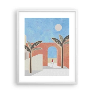 Pôster em moldura branca - Dia árabe - 40x50 cm
