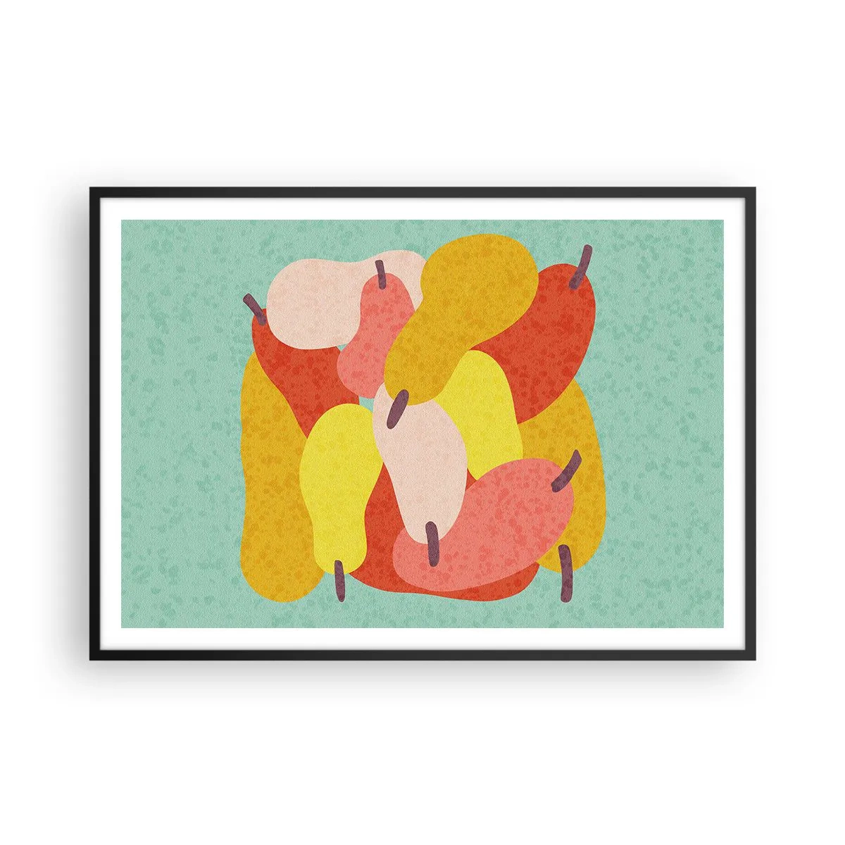 Pôster com moldura preta - Experimente o sol de verão - 100x70 cm