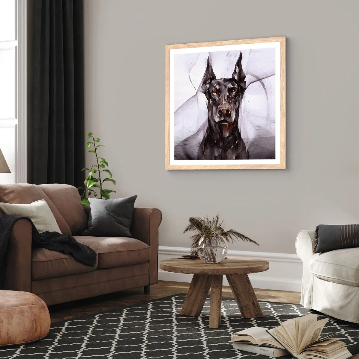 Pôster com moldura de carvalho claro - Nascido na nobreza - 60x60 cm