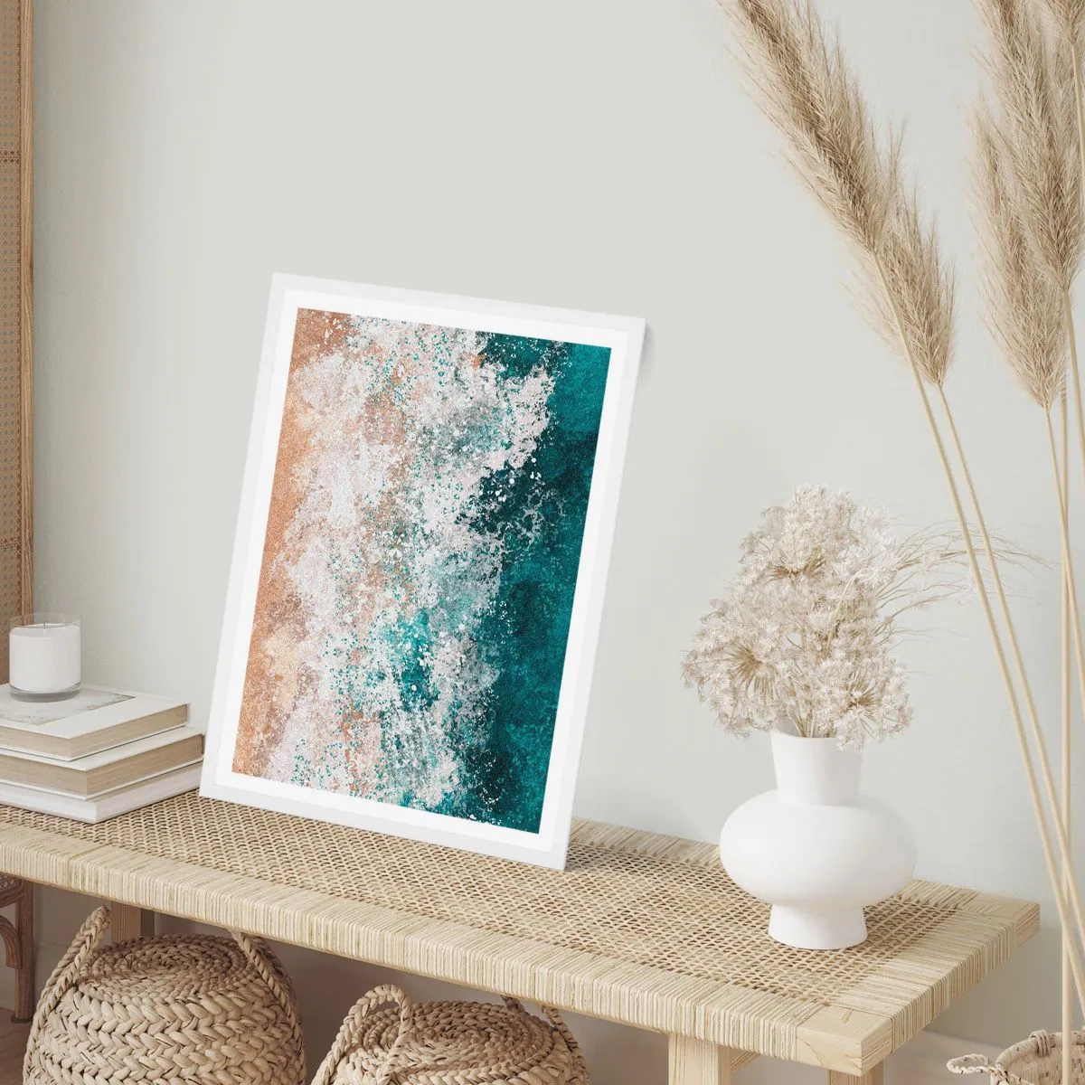 Pôster em moldura branca - Histórias do mar - 50x70 cm