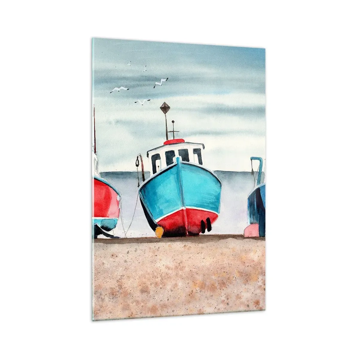 Quadro em vidro - Pronto para pescar - 70x100 cm