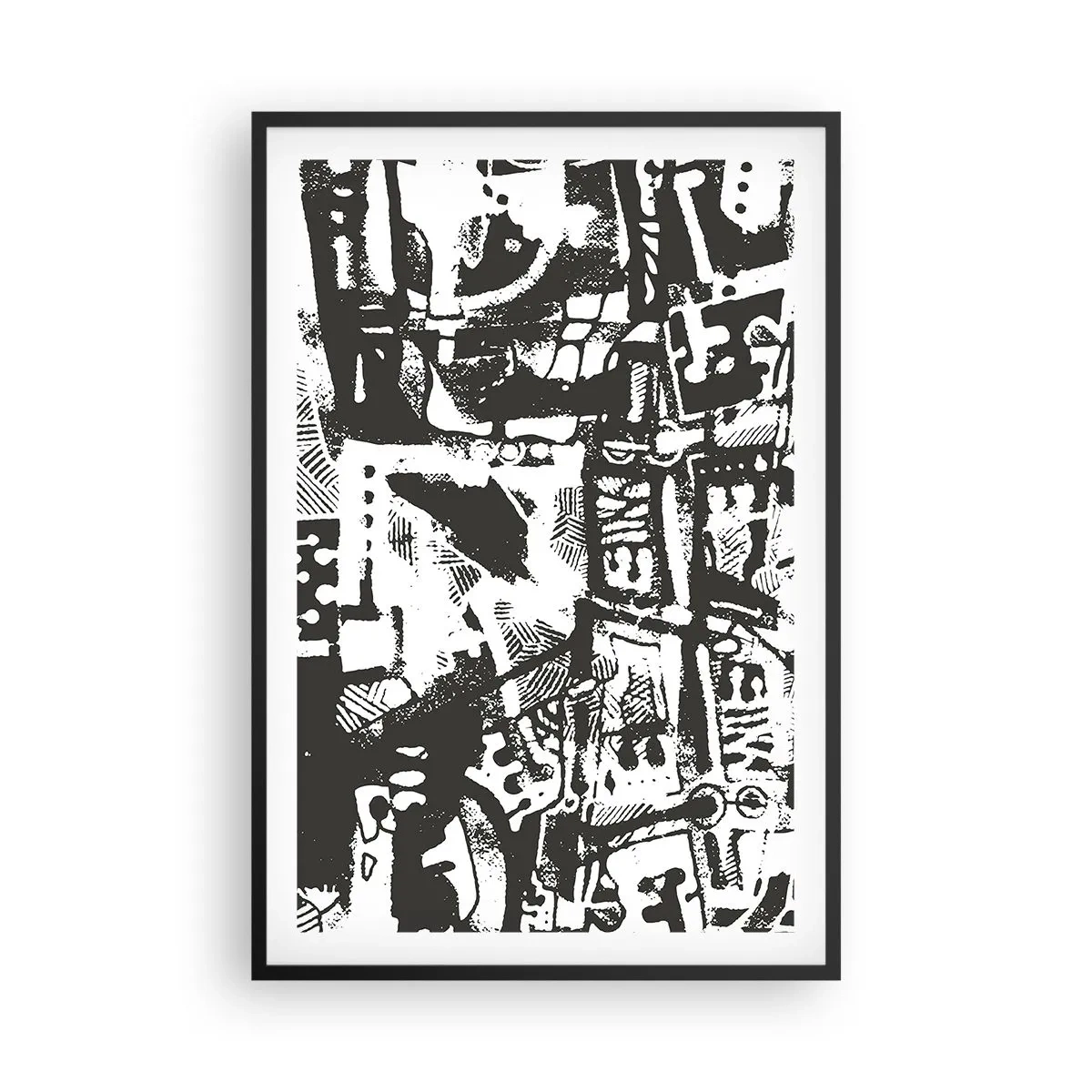 Pôster com moldura preta - Ordem ou caos? - 61x91 cm