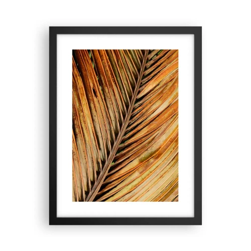 Pôster com moldura preta - Ouro de coco - 30x40 cm