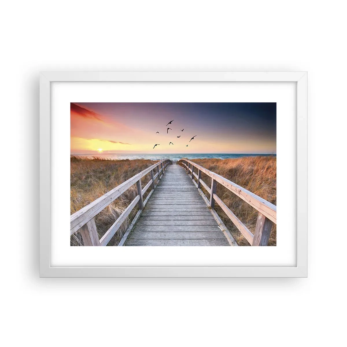 Pôster em moldura branca - O espaço das alturas - 40x30 cm