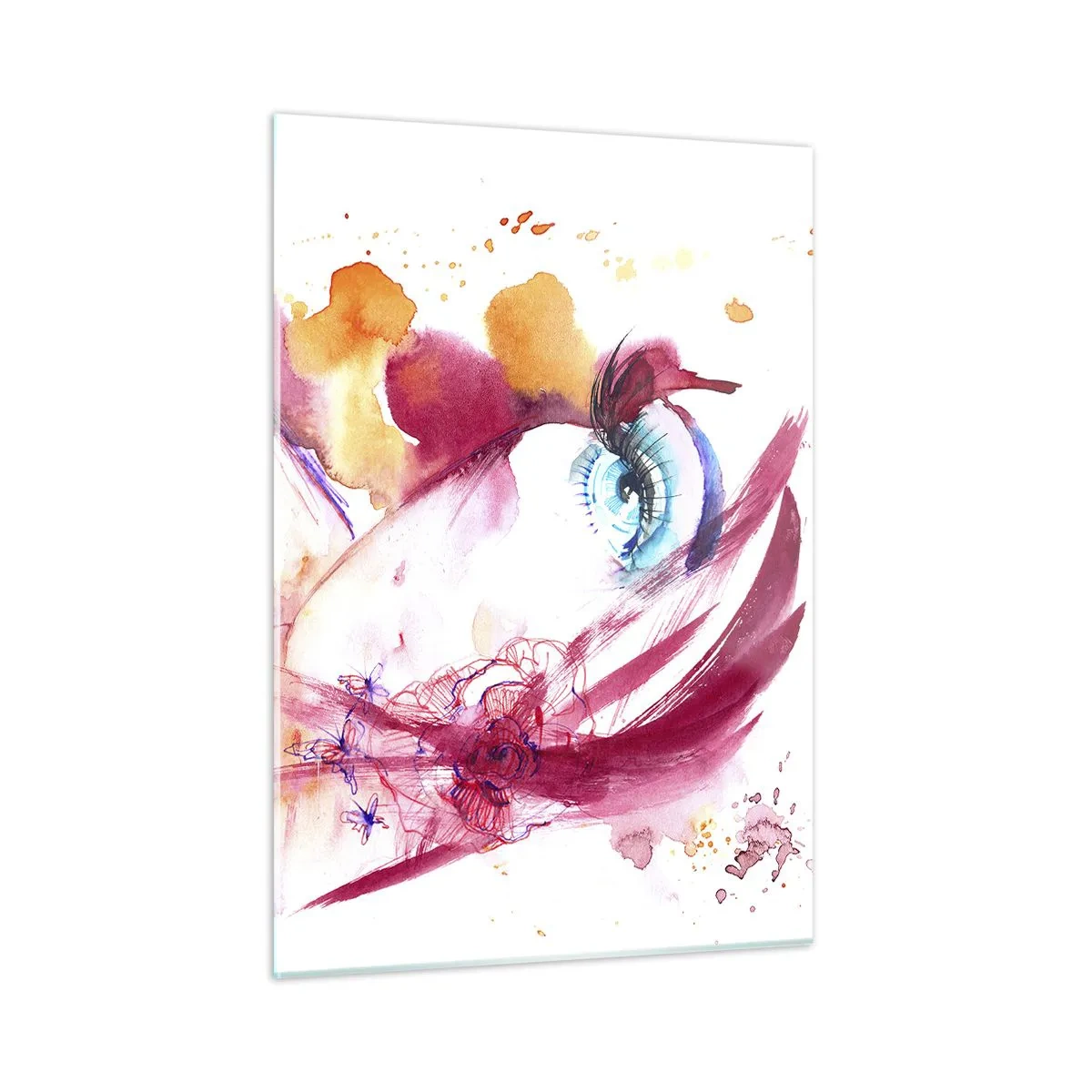 Quadro em vidro - Na proximidade, o mundo floresce - 50x70 cm