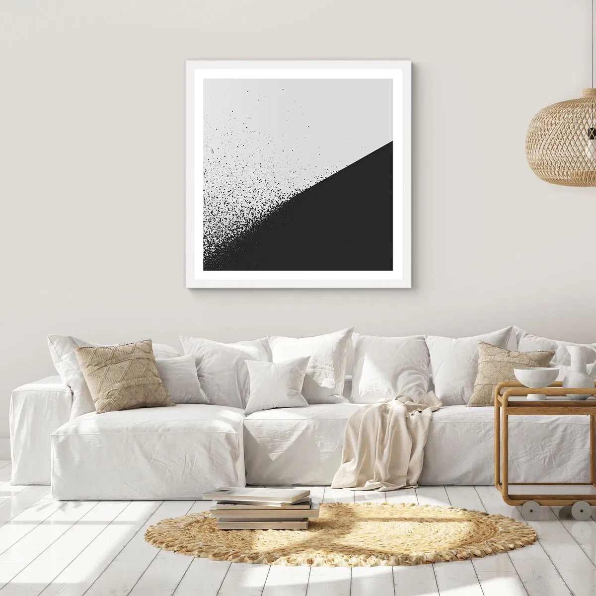 Pôster em moldura branca - Cada vez mais rápido, cada vez mais - 60x60 cm