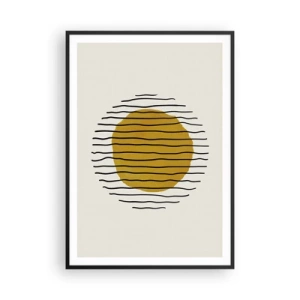 Pôster com moldura preta - Abstração a tremer com o calor - 70x100 cm