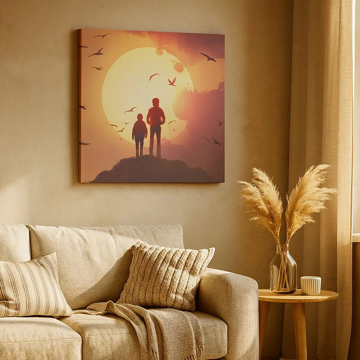 Quadro em tela - Cara a cara com o sol - 30x30 cm