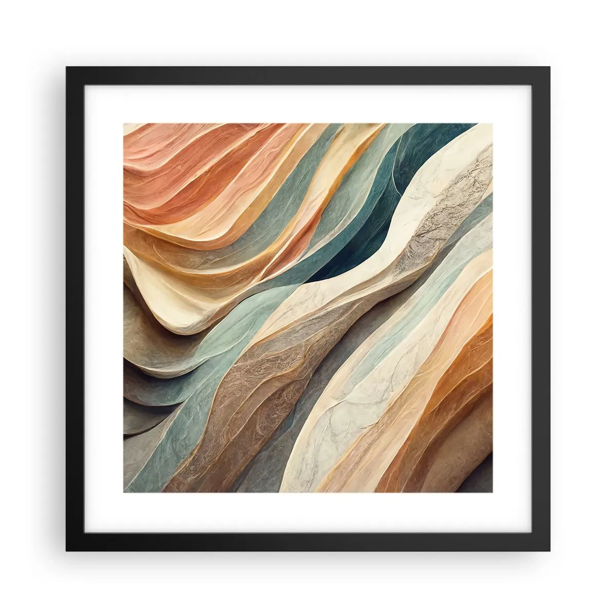 Pôster com moldura preta - O momento antes da mudança - 40x40 cm