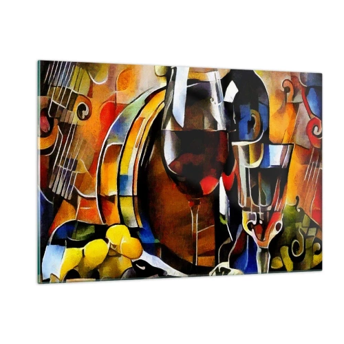 Quadro em vidro - E o mundo ganha cor - 120x80 cm