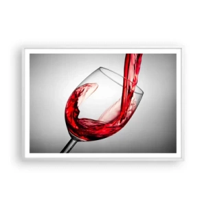 Pôster em moldura branca - Cor - movimento - som - 100x70 cm