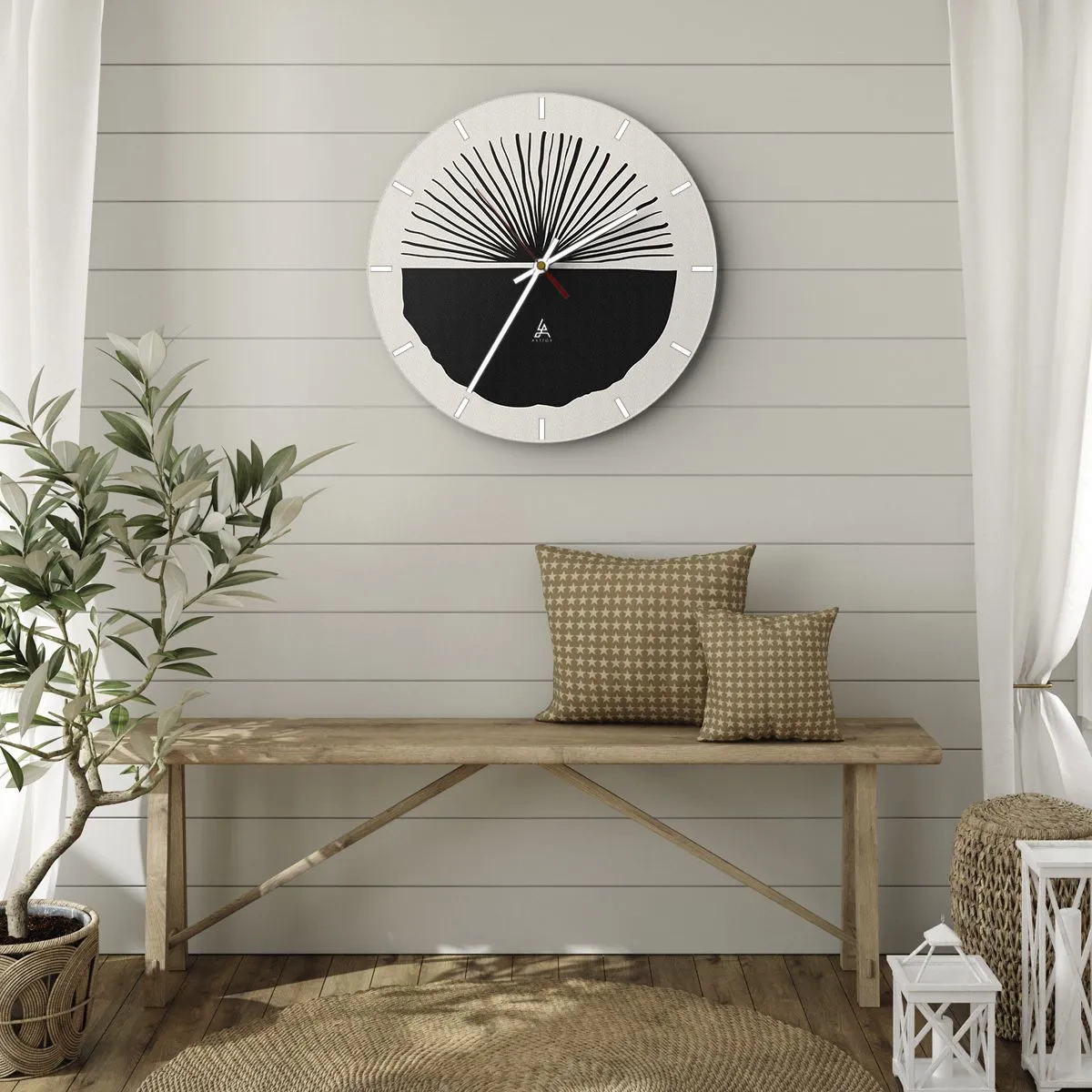 Relógio de parede - Relógio em vidro - Uma gama de possibilidades - 40x40 cm