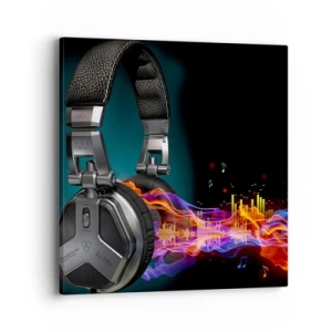 Quadro em tela - No fogo da música - 40x40 cm