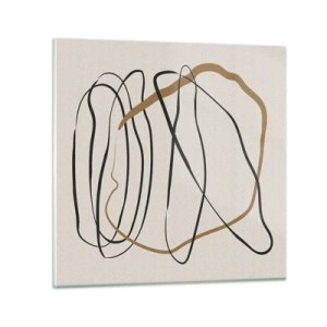 Quadro em vidro - Composição – dança em loop - 40x40 cm