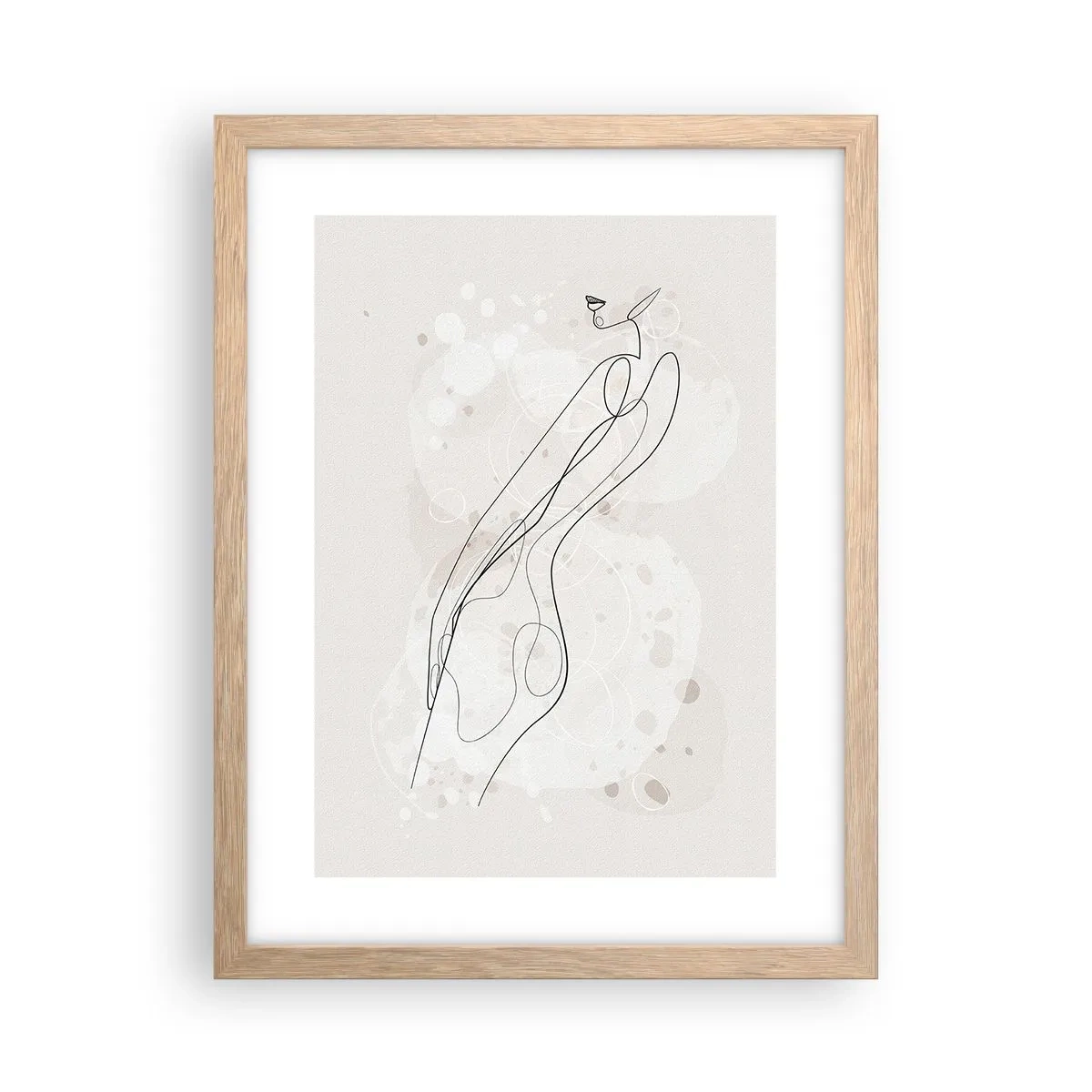 Pôster com moldura de carvalho claro - Errar o olhar - 30x40 cm