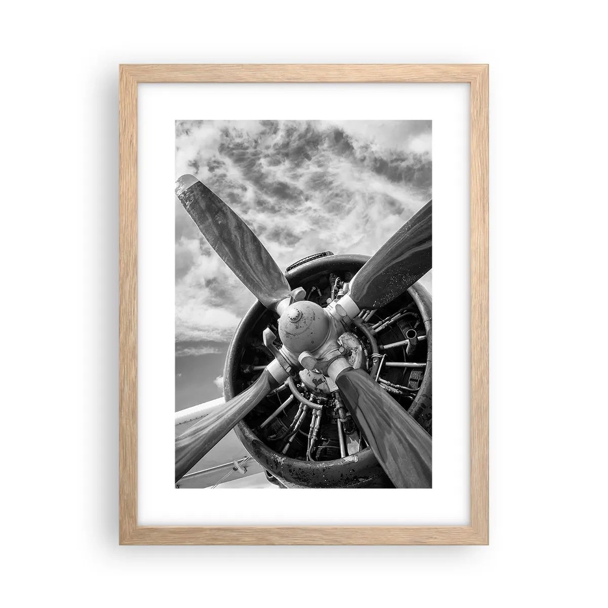 Pôster com moldura de carvalho claro - O conquistador dos céus - 30x40 cm