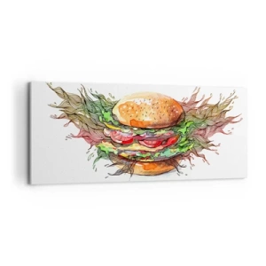 Quadro em tela - Tentação quente - 100x40 cm