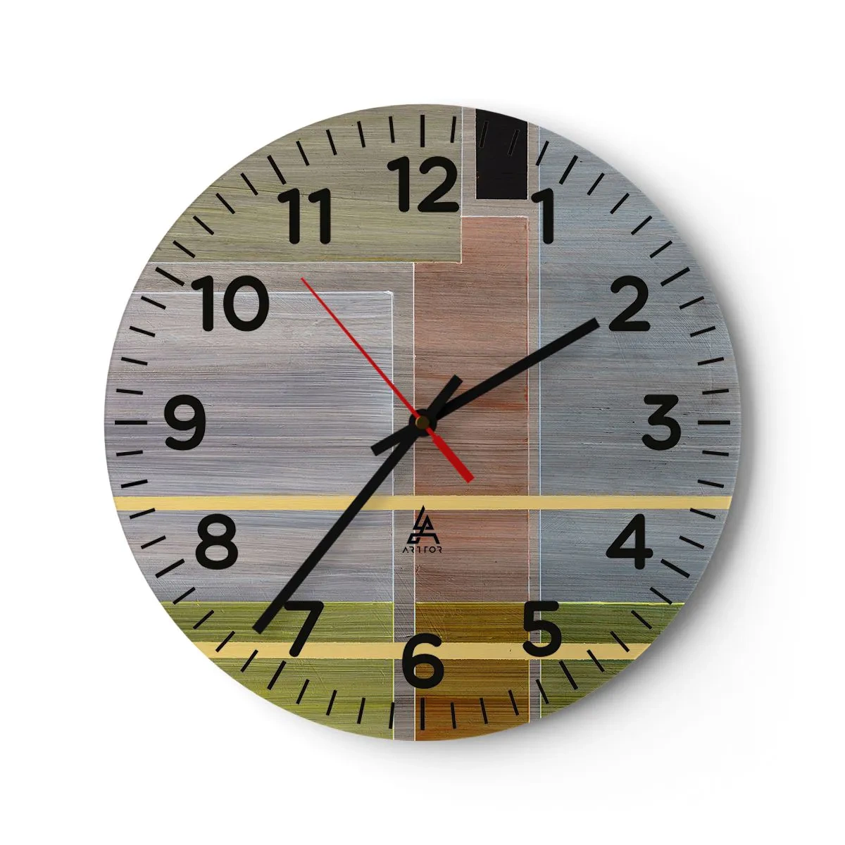 Relógio de parede - Relógio em vidro - Simples e calmo - 30x30 cm