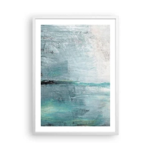 Pôster em moldura branca - Horizontalmente em azul - 50x70 cm