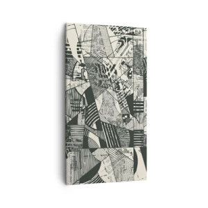 Quadro em tela - A dinâmica do presente - 45x80 cm