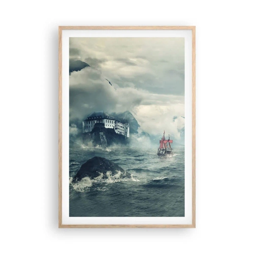 Pôster com moldura de carvalho claro - Nas águas mágicas - 61x91 cm