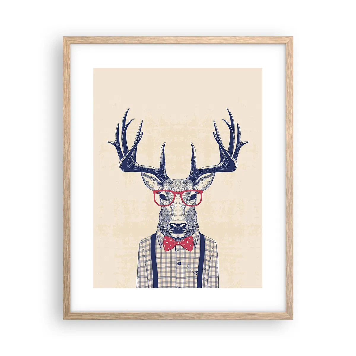 Pôster com moldura de carvalho claro - Extravagância engraçada - 40x50 cm