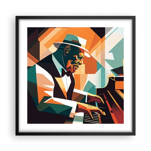 Pôster com moldura preta - Todo aquele jazz - 50x50 cm