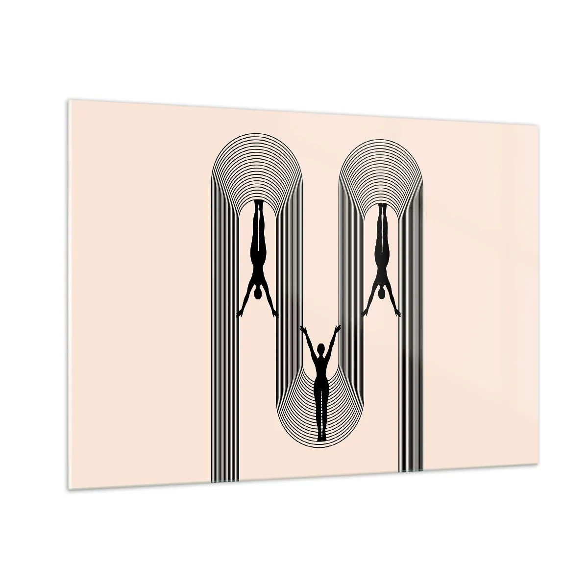 Quadro em vidro - De cabeça para baixo - 100x70 cm