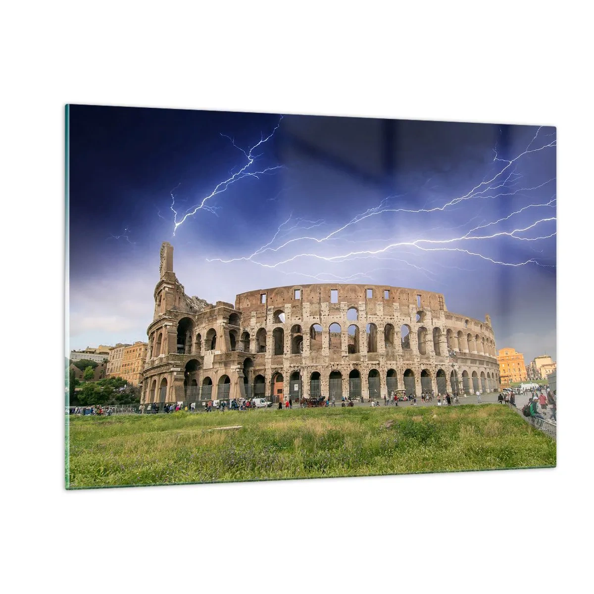 Quadro em vidro - Arena de combate - 120x80 cm