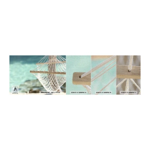 Amostra de papel de parede Premium Canvas - Hora de relaxar - Maca, Praia, Viagens - 100x30 cm