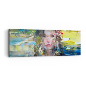 Quadro em tela - Atrás da cortina de ar - 90x30 cm