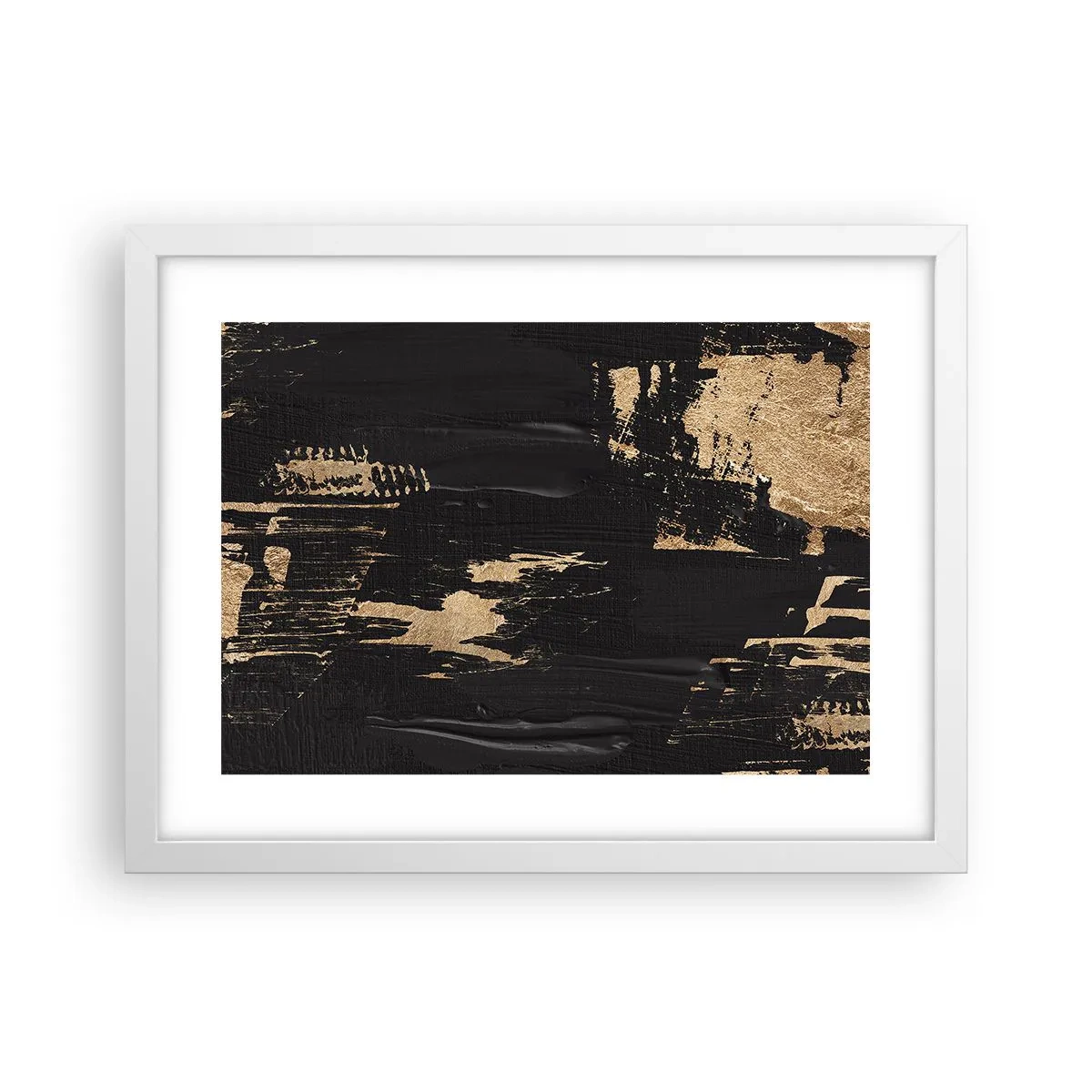 Pôster em moldura branca - Rastro de toque - 40x30 cm