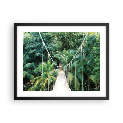 Pôster com moldura preta - Bem-vindo à selva! - 50x40 cm